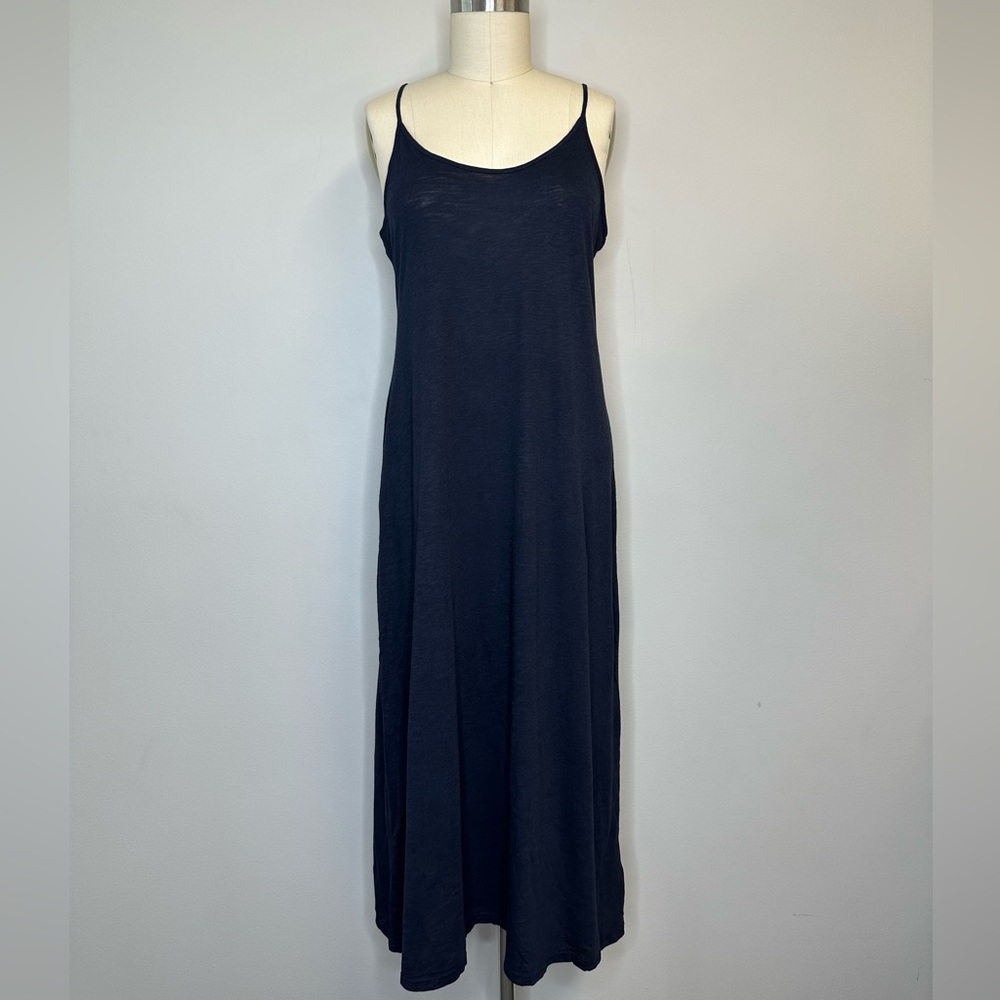 Navy Basic Racerback Maxi Dress
